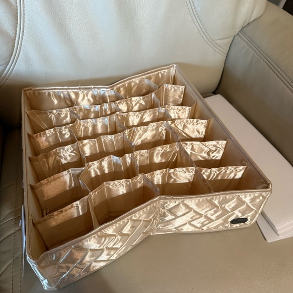 Lug Trolley 2pc 24 pocket drawer organizers in metallic champagne - Picture 3 of 4